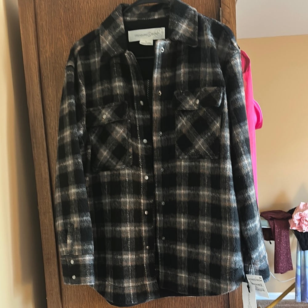 Men’s Treasure & Bond Snap Up flannel shirt size S